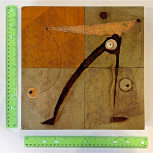 Leftbank Art Canvas Set of 6 12" x 12" Abstract Man Mounted